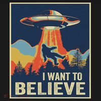 I Want To Believe Bigfoot Area 51 Alien UFO Women's Tank Top thumb 5
