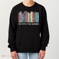 Im With The Banned Books Reading Librarian Women's Sweatshirt thumb 0