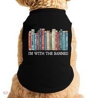 Im With The Banned Books Reading Librarian Doggie Tank thumb 0