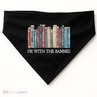 Im With The Banned Books Reading Librarian USA-Made Doggie Bandana thumb 0