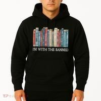 Im With The Banned Books Reading Librarian Hoodie thumb 2