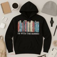 Im With The Banned Books Reading Librarian Hoodie thumb 3