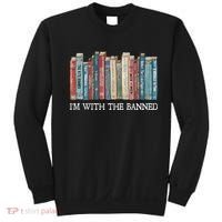 Im With The Banned Books Reading Librarian Sweatshirt thumb 0