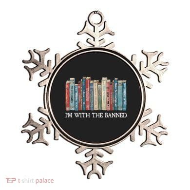 Im With The Banned Books Reading Librarian Ornament