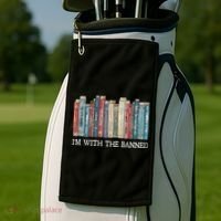 Im With The Banned Books Reading Librarian Golf Towel thumb 2
