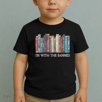 Im With The Banned Books Reading Librarian Toddler T-Shirt thumb 2