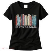 Im With The Banned Books Reading Librarian Women's T-Shirt thumb 0