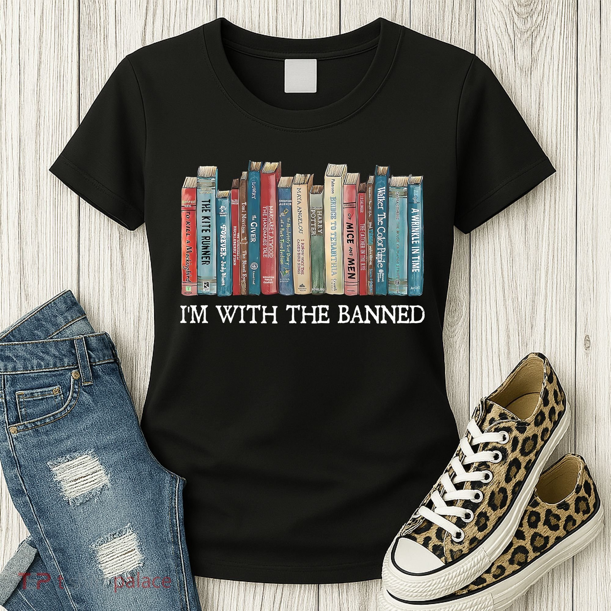 Im With The Banned Books Reading Librarian Women's T-Shirt