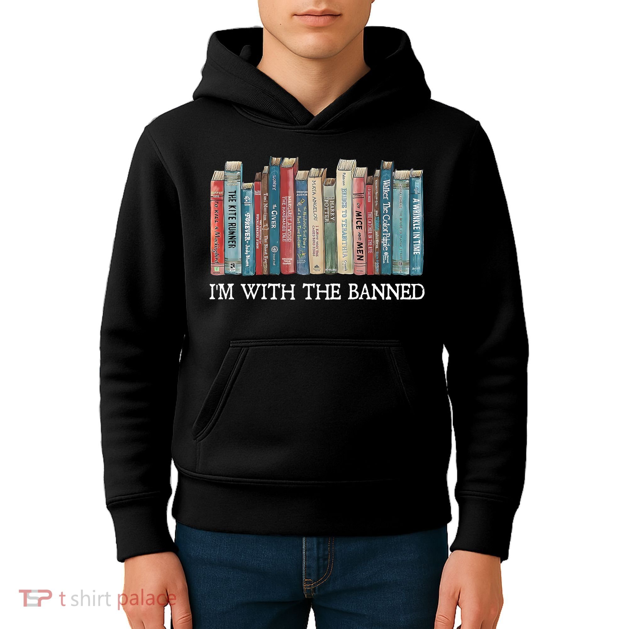 Im With The Banned Books Reading Librarian Kids Hoodie