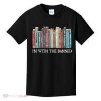 Im With The Banned Books Reading Librarian Kids T-Shirt thumb 0