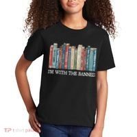 Im With The Banned Books Reading Librarian Kids T-Shirt thumb 2