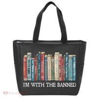 Im With The Banned Books Reading Librarian Tote Bag thumb 0