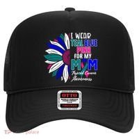 I Wear Teal Blue Pink For My Mom Thyroid Cancer Awareness Funny Gift Hat thumb 0
