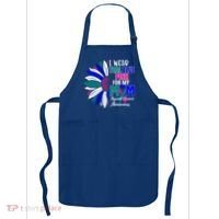 I Wear Teal Blue Pink For My Mom Thyroid Cancer Awareness Funny Gift Apron thumb 0