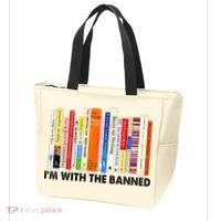 Im With The Banned Banned Books Reading Librarian Bookish Tote Bag thumb 3