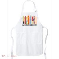Im With The Banned Banned Books Reading Librarian Bookish Apron thumb 0