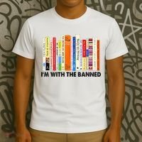 Im With The Banned Banned Books Reading Librarian Bookish T-Shirt thumb 3