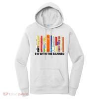 Im With The Banned Banned Books Reading Librarian Bookish Women's Hoodie thumb 0