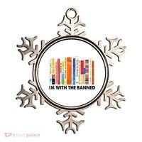 Im With The Banned Banned Books Reading Librarian Bookish Ornament thumb 0