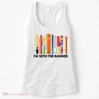 Im With The Banned Banned Books Reading Librarian Bookish Women's Tank Top thumb 0