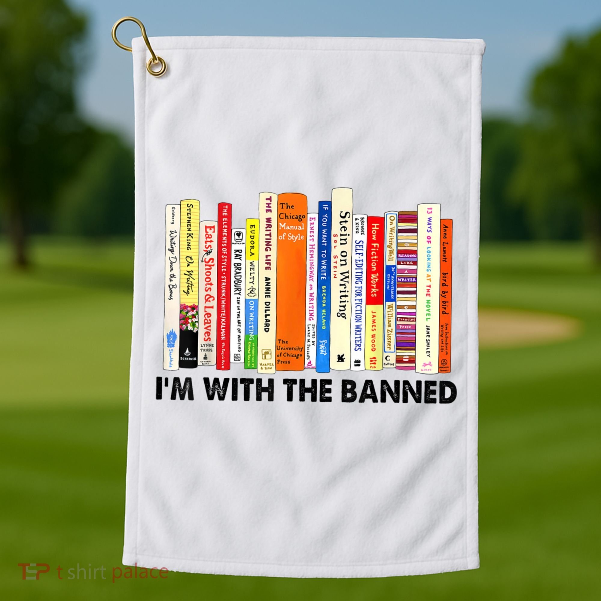 Im With The Banned Banned Books Reading Librarian Bookish Golf Towel