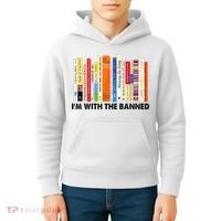 Im With The Banned Banned Books Reading Librarian Bookish Kids Hoodie thumb 4