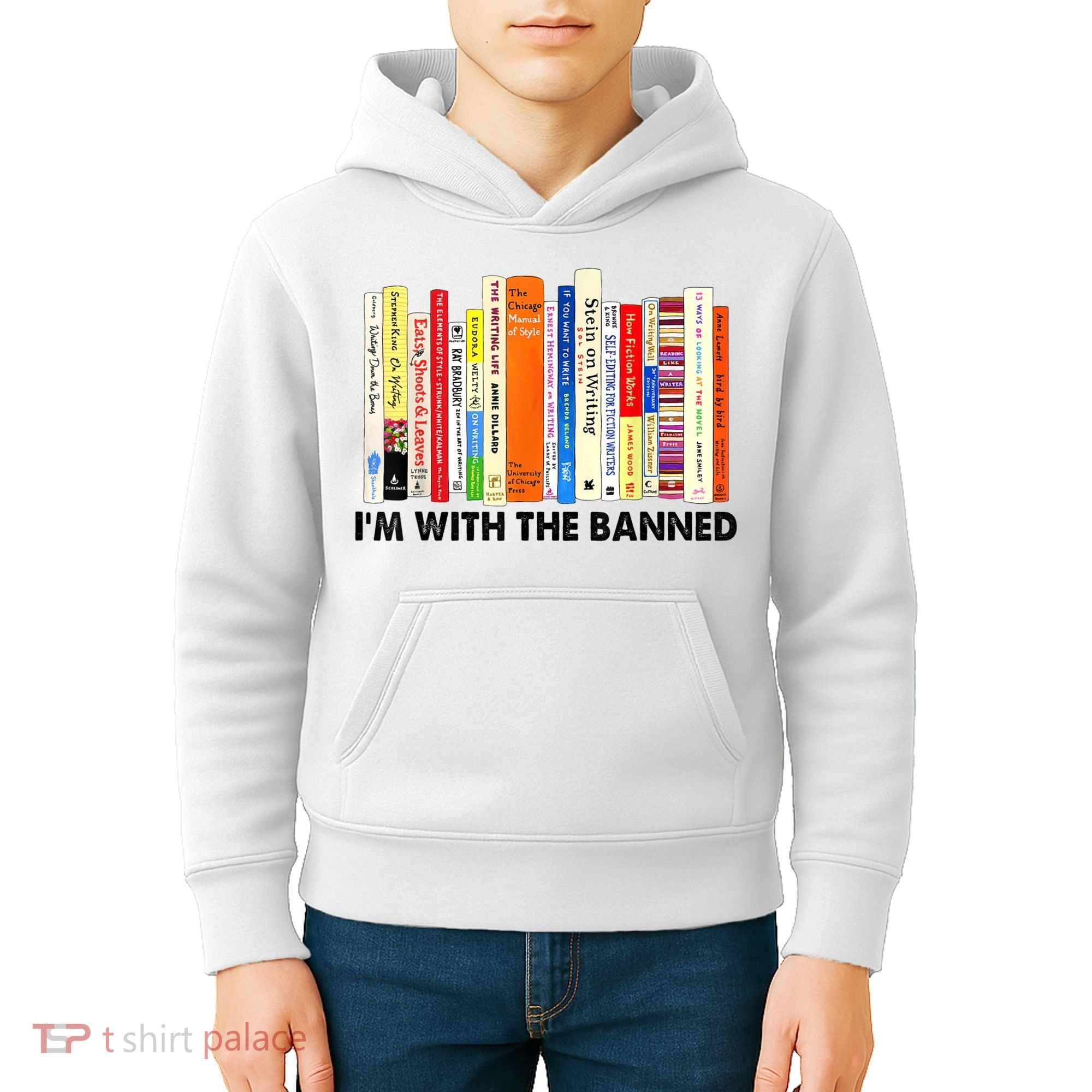 Im With The Banned Banned Books Reading Librarian Bookish Kids Hoodie