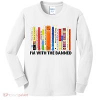 Im With The Banned Banned Books Reading Librarian Bookish Kids Long Sleeve Shirt thumb 0
