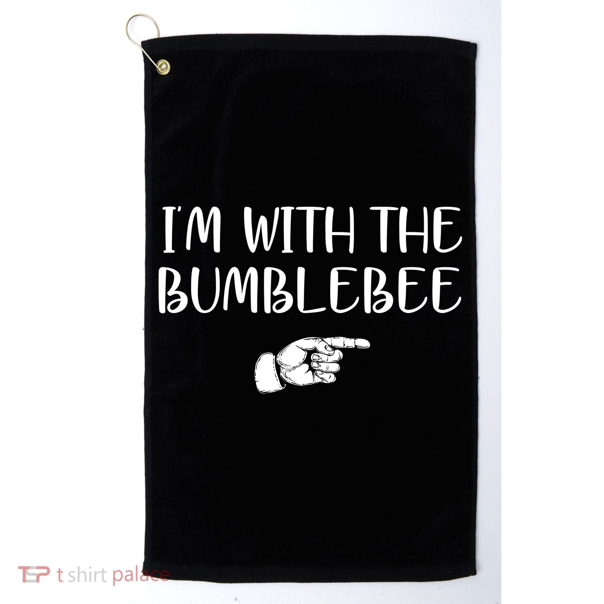 I'm With The Bumblebee Golf Towel