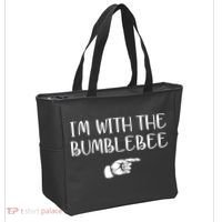I'm With The Bumblebee Tote Bag thumb 2