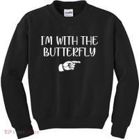 I'm With The Butterfly Kids Sweatshirt thumb 0