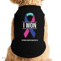 I Won Thyroid Cancer Awareness Thyroid Cancer Ribbon Gift Doggie Tank thumb 0