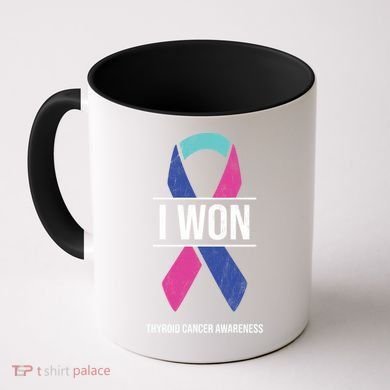 I Won Thyroid Cancer Awareness Thyroid Cancer Ribbon Gift Coffee Mug