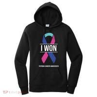 I Won Thyroid Cancer Awareness Thyroid Cancer Ribbon Gift Women's Hoodie thumb 0