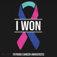 I Won Thyroid Cancer Awareness Thyroid Cancer Ribbon Gift Women's Hoodie thumb 2