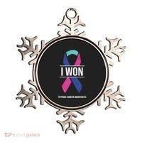 I Won Thyroid Cancer Awareness Thyroid Cancer Ribbon Gift Ornament thumb 0