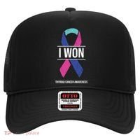 I Won Thyroid Cancer Awareness Thyroid Cancer Ribbon Gift Hat thumb 0