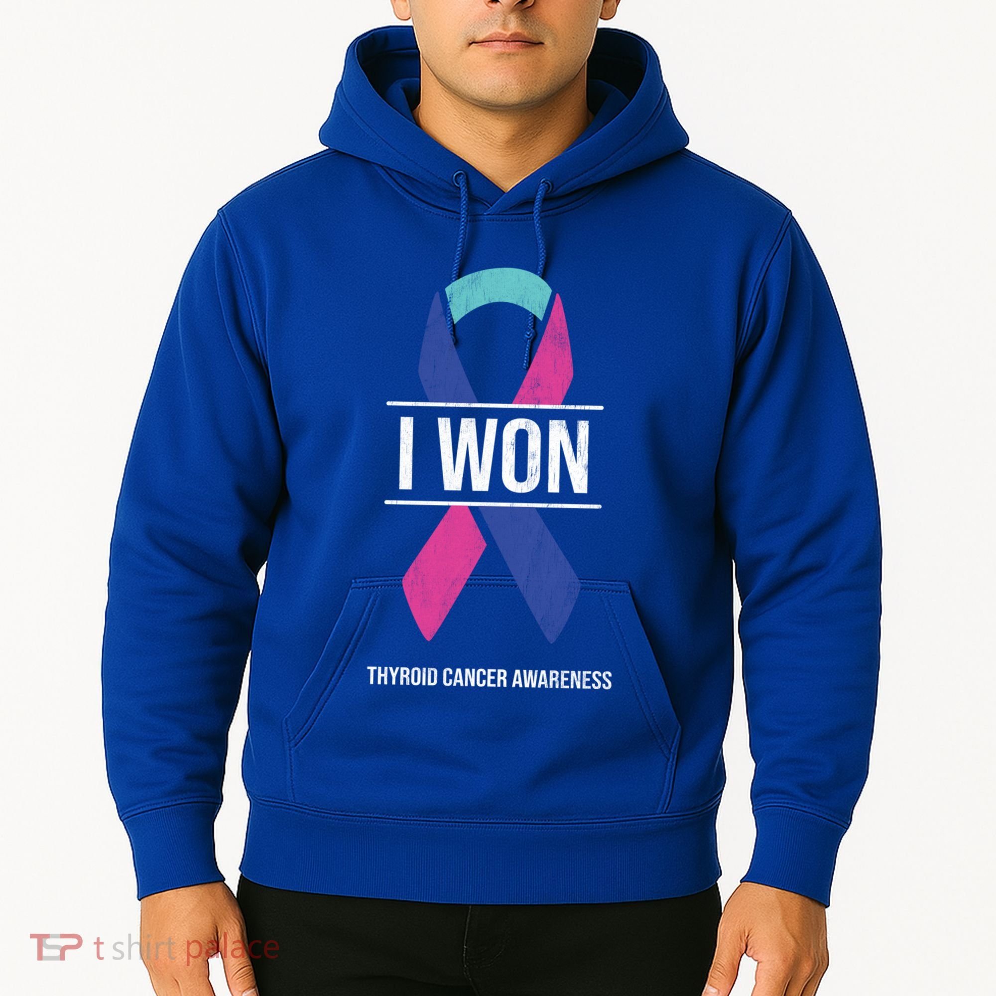 I Won Thyroid Cancer Awareness Thyroid Cancer Ribbon Gift Hoodie