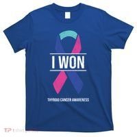 I Won Thyroid Cancer Awareness Thyroid Cancer Ribbon Gift T-Shirt thumb 0