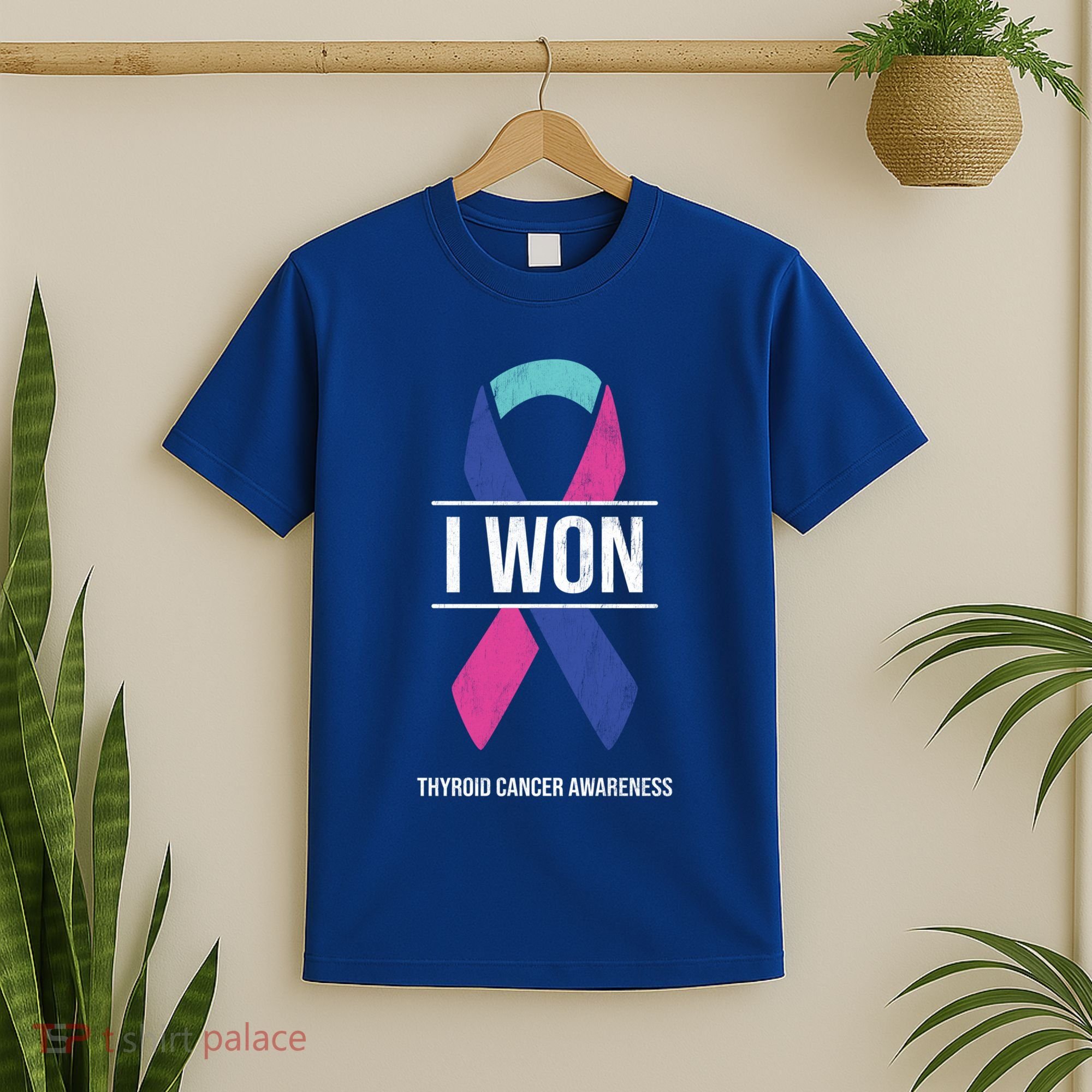 I Won Thyroid Cancer Awareness Thyroid Cancer Ribbon Gift T-Shirt