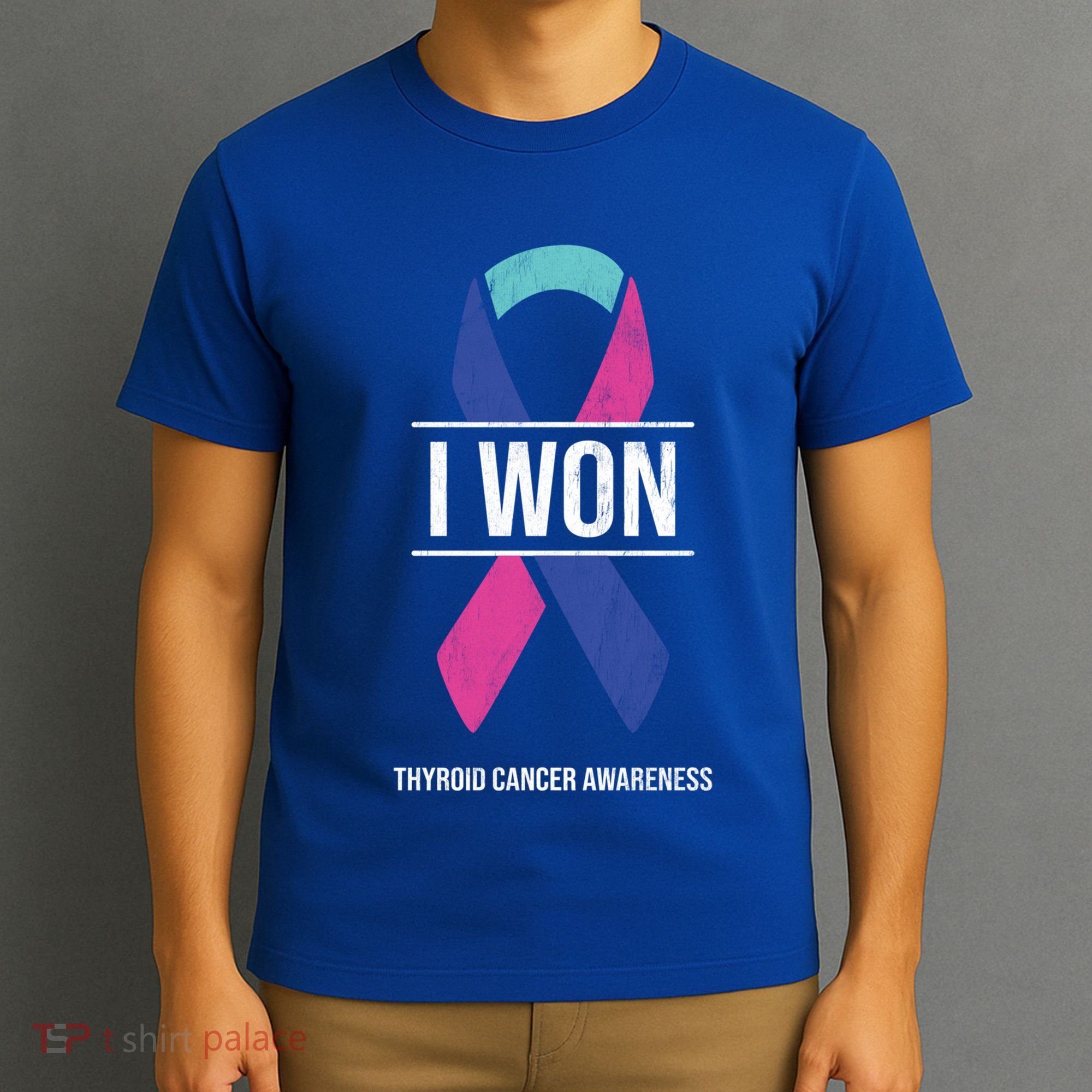 I Won Thyroid Cancer Awareness Thyroid Cancer Ribbon Gift T-Shirt