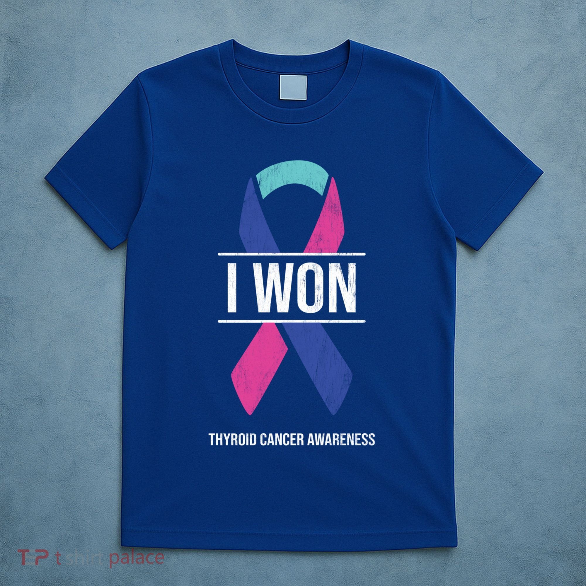 I Won Thyroid Cancer Awareness Thyroid Cancer Ribbon Gift T-Shirt