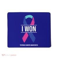 I Won Thyroid Cancer Awareness Thyroid Cancer Ribbon Gift Mousepad thumb 0