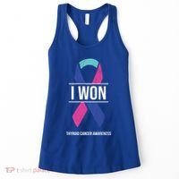 I Won Thyroid Cancer Awareness Thyroid Cancer Ribbon Gift Women's Tank Top thumb 0