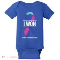 I Won Thyroid Cancer Awareness Thyroid Cancer Ribbon Gift Baby Bodysuit thumb 0