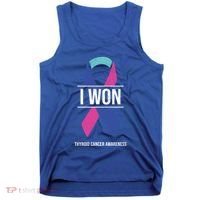 I Won Thyroid Cancer Awareness Thyroid Cancer Ribbon Gift Tank Top thumb 0