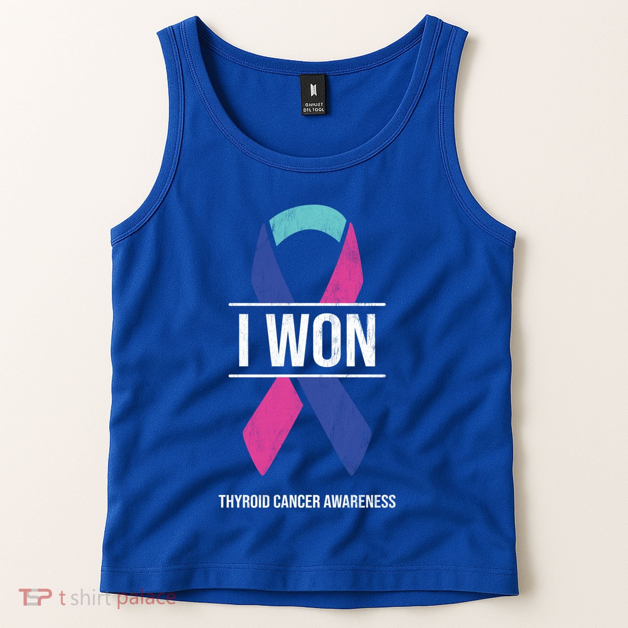 I Won Thyroid Cancer Awareness Thyroid Cancer Ribbon Gift Tank Top