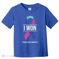 I Won Thyroid Cancer Awareness Thyroid Cancer Ribbon Gift Toddler T-Shirt thumb 0