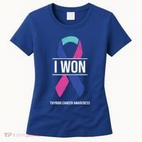 I Won Thyroid Cancer Awareness Thyroid Cancer Ribbon Gift Women's T-Shirt thumb 0