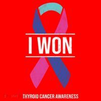 I Won Thyroid Cancer Awareness Thyroid Cancer Ribbon Gift Santa Hat thumb 1